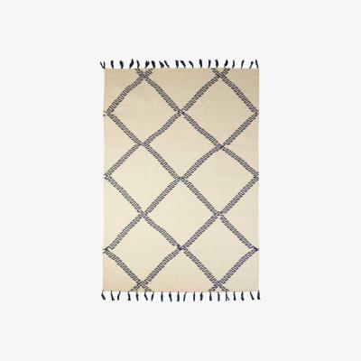 The Rug Seller Modern Tassel Jazmin Rug By Concept Loom JZM02 in Marina Natural