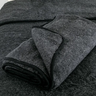 The Rug Seller Mateo Merino Wool Throw in Grey130x170cm