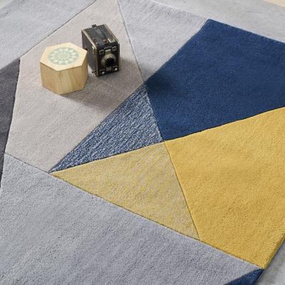 The Rug Seller Trio Rugs in Blue & Ochre