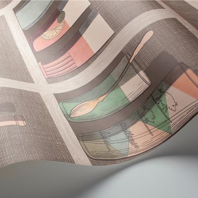 The Rug Seller Cocktails Wallpaper 23044 by Cole & Son in Grey Pastel&nbsp;Roll