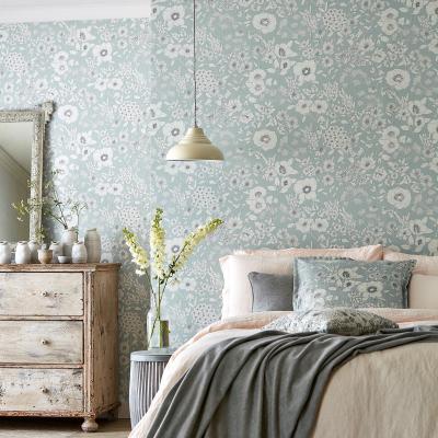 The Rug Seller Maelee Wallpaper 216348 by Sanderson in Mineral Blue&nbsp;Roll
