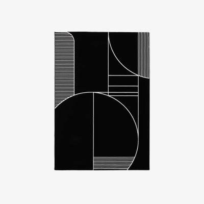 The Rug Seller Tiago 46314 AF900 Geometric Rugs in Black White