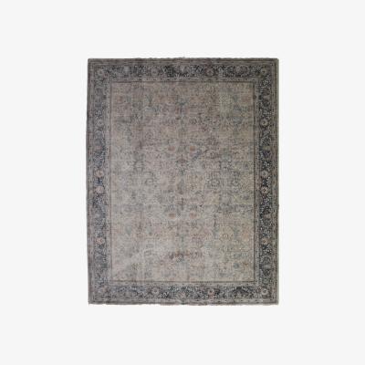 The Rug Seller Heritage Kirman Traditional Distressed Vintage Rug in Grey