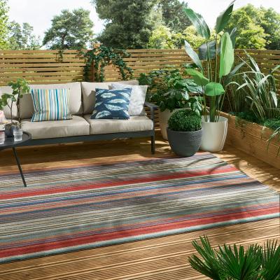The Rug Seller Spectro Stripes Indoor Outdoor Rugs 442103 in Sedonia Rust