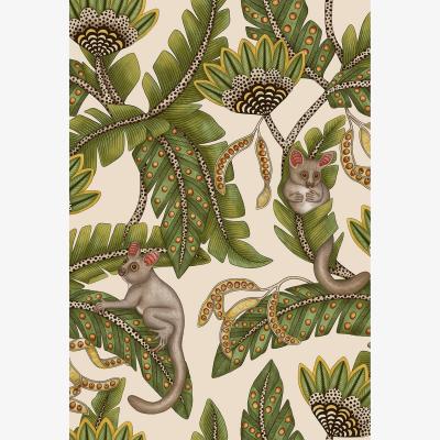 The Rug Seller Bush Baby Wallpaper 119 7032 by Cole & Son in Spring Green&nbsp;Roll