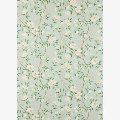 The Rug Seller Romeys Garden Wallpaper 311336 by Zoffany in Sea Green&nbsp;Roll
