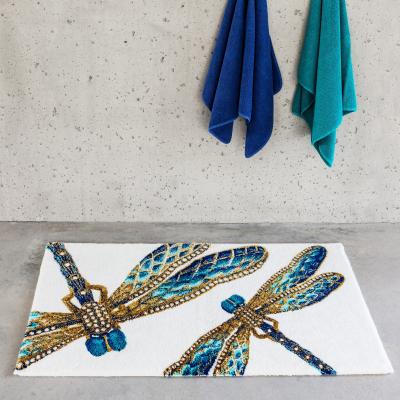 The Rug Seller Luxury Dynasty Felitsa Dragonfly Bath Mat by Designer Abyss & Habidecor&nbsp;70x120cm