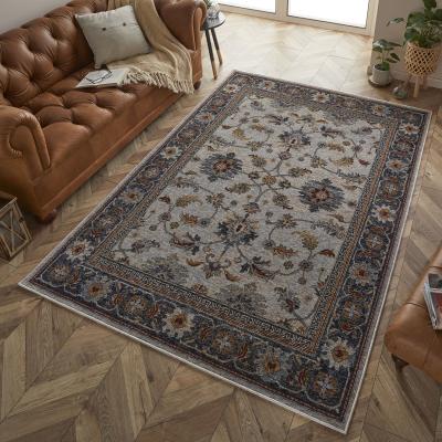 The Rug Seller Sarouk 53 X Traditional Medallion Rugs in Red Cream Blue