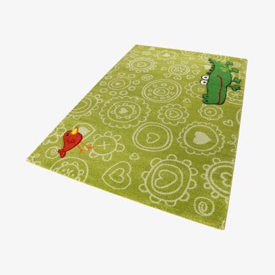 The Rug Seller Crocodile Robin Rugs in Light Green