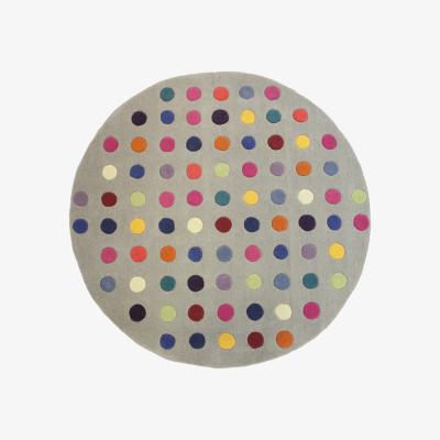 The Rug Seller Funk Spotty Circle Round Multi Coloured Modern Wool Rugs&nbsp;150x150cm