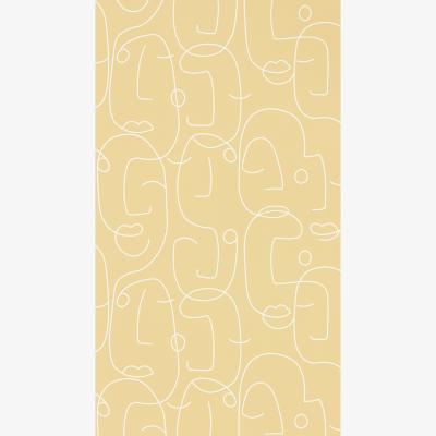 The Rug Seller Epsilon Face Wallpaper 112007 by Scion in Honey Yellow&nbsp;Roll
