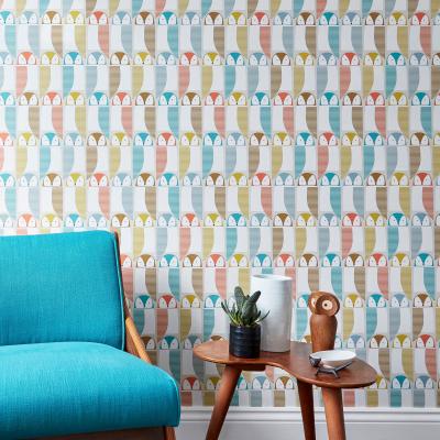 The Rug Seller Barnie Owl Wallpaper 111520 by Scion in Grapefruit Sunshine Julep&nbsp;Roll