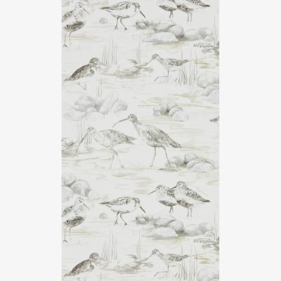 The Rug Seller Estuary Birds Wallpaper 216493 by Sanderson in Chalk Sepia Brown&nbsp;Roll