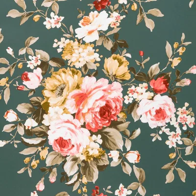 The Rug Seller Emeline Wallpaper W0081 05 by Clarke and Clarke in Jade Green&nbsp;Roll