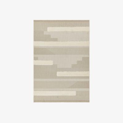 The Rug Seller Monty Geometric Outdoor Rugs in MN06 Natural Cream