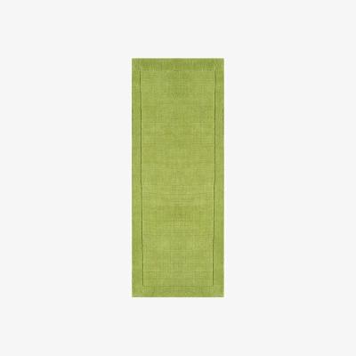 The Rug Seller York Plain Wool Hall Runner Rugs in Green&nbsp;68x240cm