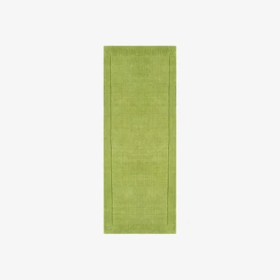 The Rug Seller York Plain Wool Hall Runner Rugs in Green&nbsp;68x240cm