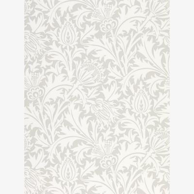 The Rug Seller Pure Thistle Wallpaper 216551 by Morris & Co in Pebble Grey&nbsp;Roll