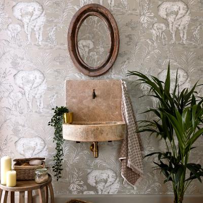 The Rug Seller Kinabalu Wallpaper 111776 by Harlequin in Linen BeigeRoll