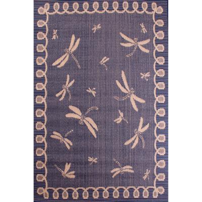 The Rug Seller Indoor Outdoor Dragonfly Rugs in Blue by Rugstyle&nbsp;150x230cm