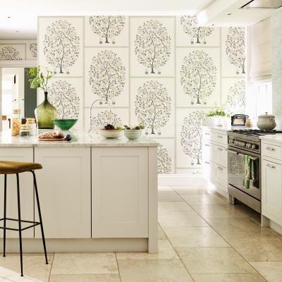 The Rug Seller Anaar Tree Wallpaper 216791 by Sanderson in Charcoal Gold&nbsp;Roll