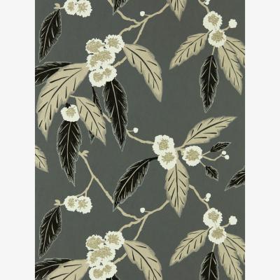 The Rug Seller Coppice Wallpaper 112136 by Harlequin in Ebony Putty Snow&nbsp;Roll