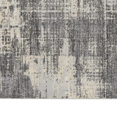 The Rug Seller Rush Abstract Runner Rugs CK953 by Calvin Klein in Grey Beige&nbsp;221x69cm