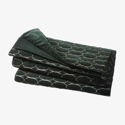 The Rug Seller Renaissance Quilted Throw in Emerald Green By Wedgwood&nbsp;130x260cm
