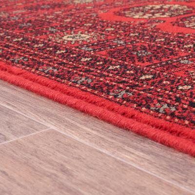 The Rug Seller Traditional Keshan Heritage Bochara Bordered Rugs in Red