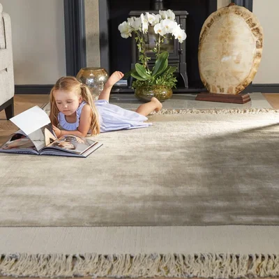 The Rug Seller Karma Tassel rugs in Mink&nbsp;160x230cm