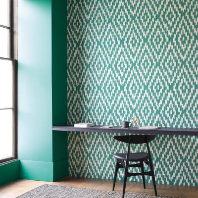 The Rug Seller Uteki Geometric Wallpaper 111946 by Scion in Emerald Green&nbsp;Roll