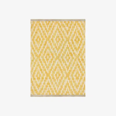 The Rug Seller Uteki Geometric Diamond Wool Rugs 023606 in Sunflower Yellow