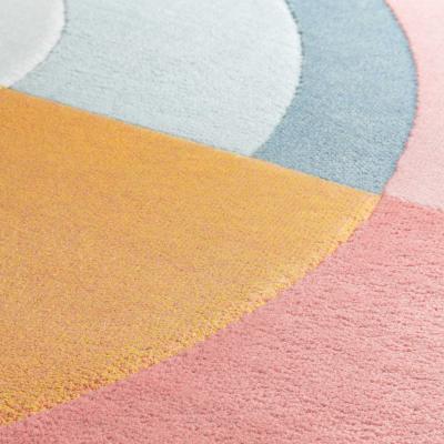 The Rug Seller City Modern Geometric Circle Round Rugs 466137 AK200 in Multicolour