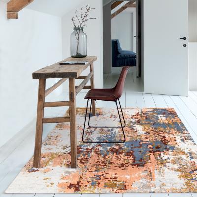 The Rug Seller Moda 47127 GC990 Distressed Abstract Rugs in Blue Gold