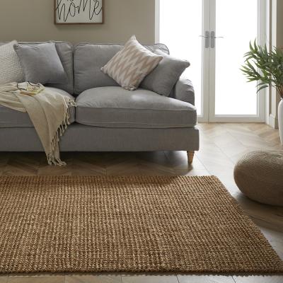 The Rug Seller Whitefield Jute Modern Boucle Rug in Natural&nbsp;120x170cm