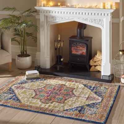 The Rug Seller Granada Traditional Persian Rugs in Amber Yellow&nbsp;160x230cm