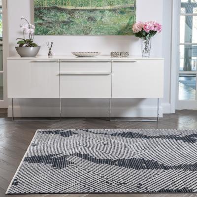 The Rug Seller Onyx ONX07 Abstract Rugs in Midnight Blue