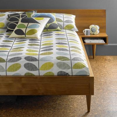 The Rug Seller Scribble Stem Bedding and Pillowcase By Orla Kiely in Duck Egg Blue Seagrass Green230x220cm
