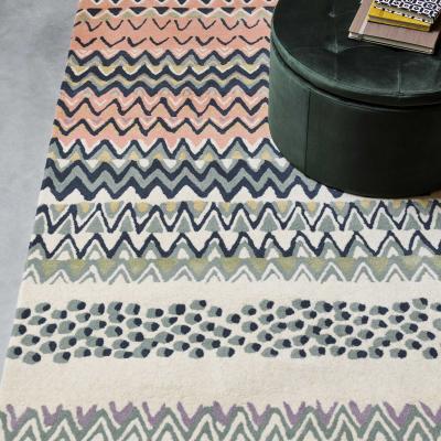 The Rug Seller Saffron Wool Rugs 160802 by Ted Baker in Pink