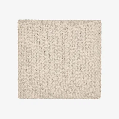 The Rug Seller Drift Organic Knit Throw By Murmur in Linen Cream&nbsp;130x170cm