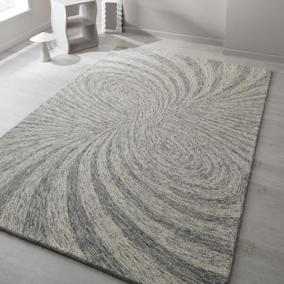 The Rug Seller Elements Abstract Paradox Wool Rug in Grey160x235cm