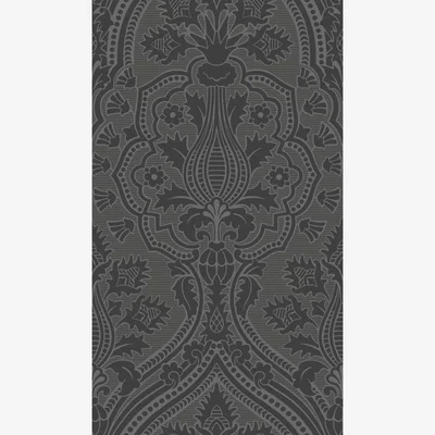 The Rug Seller Pugin Palace Flock Wallpaper 116 9035 by Cole & Son in Charcoal GreyRoll