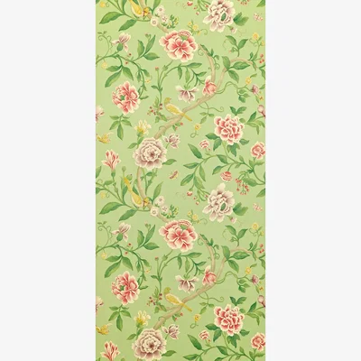 The Rug Seller Porcelain Floral Wallpaper 101 by Sanderson in Rose Fennel&nbsp;Roll