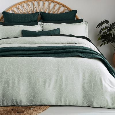 The Rug Seller Lemongrass Jaquard Bedding Duvet Cover and Pillowcase by Ted Baker in Sage Green&nbsp;260x220cm