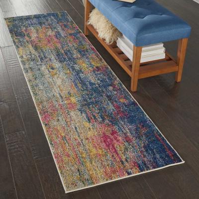 The Rug Seller Celestial Abstract Hallway Runner Rugs CES09 Wave by Nourison&nbsp;61x183cm