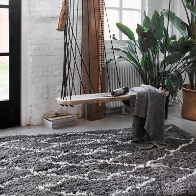 The Rug Seller Boho and Scandic Afella Rugs 5965 095 in Anthracite White