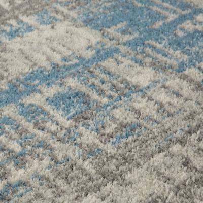 The Rug Seller Gilbert 4152 E Distressed Abstract Runner Rugs in Grey Blue