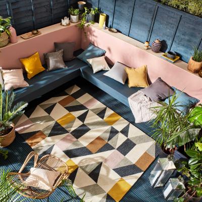 The Rug Seller Scion Nuevo Geometric Outdoor Rugs 426102 Blush Pink