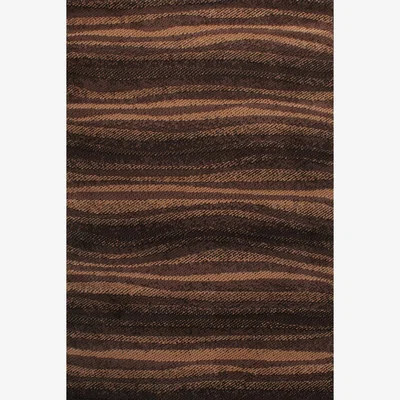 The Rug Seller Waves Stripe Rug in Chocolate Brown&nbsp;120x160cm