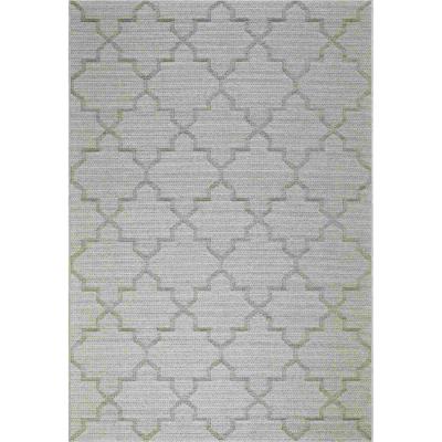 The Rug Seller Newquay Geometric Trellis Flatweave Outdoor Rugs 96003 2001 Beige